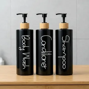 Set de 3 dozatoare cu pompă pentru baie
