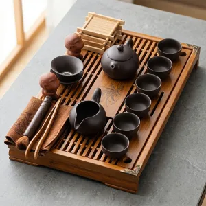 wooden tea tray