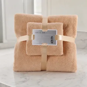 Set de 2 prosoape de baie moi, super absorbante