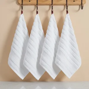 Set de 4 prosoape de față din bumbac super absorbant