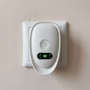 Purificator de aer portabil cu ioni negativi, cu conectare la priză, pentru eliminarea mirosurilor