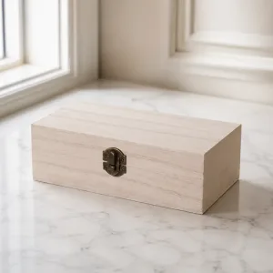 Cutie de depozitare dreptunghiulară retro din lemn, organizator pentru bijuterii