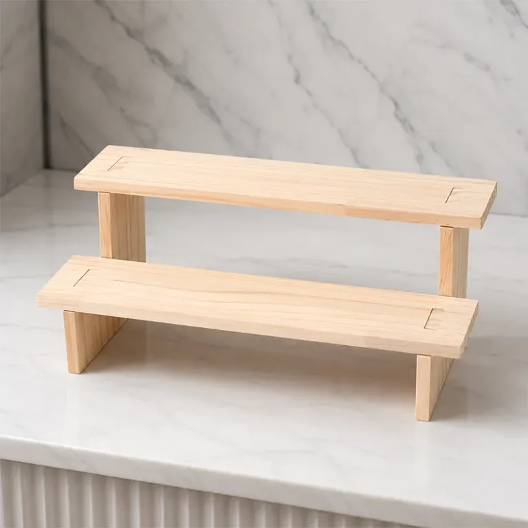 wooden display rack