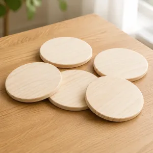 Set de 5 suporturi simple din lemn DIY pentru activități creative