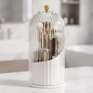 rotating makeup brush holder