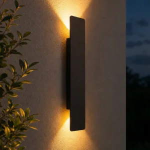 Aplică LED de perete din aluminiu impermeabilă cu lumină în sus și în jos