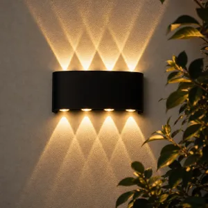 Lampă de perete LED din aluminiu, impermeabilă, pentru exterior, cu lumină în sus și în jos