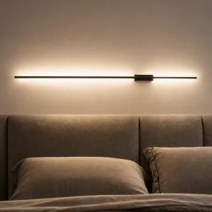 Aplică de perete LED modernă minimalistă din aluminiu, tip bandă, cu abajur