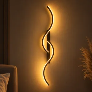 Aplică de perete LED modernă, curbată, din aluminiu