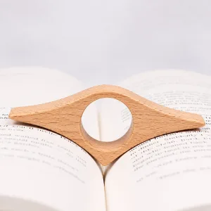 thumb book holder, thumb book page holder, wooden page holder