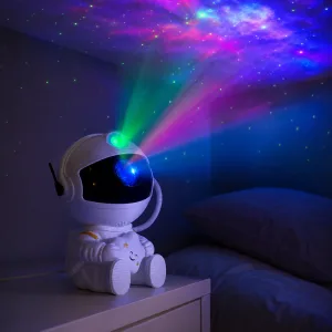 Veioză de noapte astronaut, proiector de galaxii, lampă adorabilă pentru dormitor