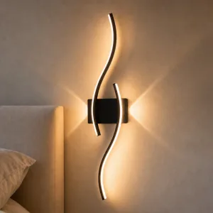 Lampă de perete LED ajustabilă, aplică modernă minimalistă, bandă curbată din fier