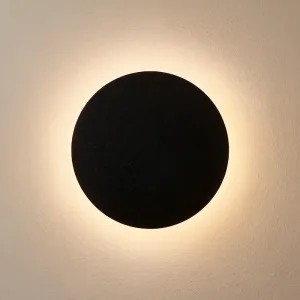 Aplică LED de perete elegantă, rotundă, din aluminiu, cu lumină caldă