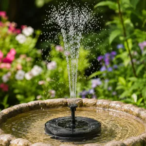 solar powered water fountain