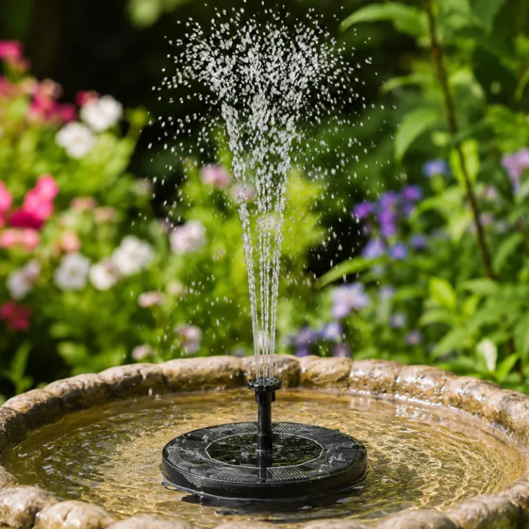 solar powered water fountain
