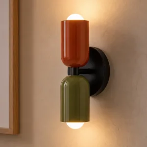 Lampă LED modernă de perete, aplică nordică Macaron cu lumină în sus și în jos