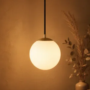Candelabru suspendat minimalist modern, cu un singur bec LED, pentru tavan