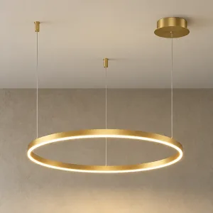 Candelabru modern tip inel pentru bucătărie, pendul LED reglabil, lampă suspendată lungă