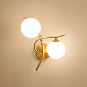 Aplică de perete nordică elegantă cu becuri LED albe