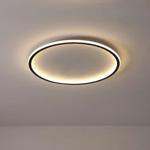 Candelabru inel minimalist aplicat pe tavan, cu lumini LED reglabile